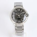 TW Factory Ballon Bleu De 1:1 cartier writing instruments 40mm 2824 Movement Black Face SS Strap Watch